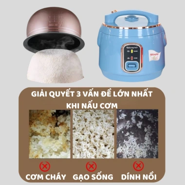 Nồi cơm điện SRAPP 1.2-1.8L thiết kế sang trọng, chống dính siêu tốt, giá chỉ 346.000 VND