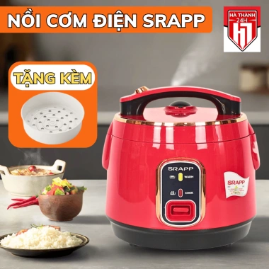 Nồi cơm điện SRAPP 1.8L 700W nấu nhanh, chống dính 3 lớp dày dặn, 399.000 VNĐ Nồi cơm điện SRAPP 1.8L 700W nấu nhanh, chống dính 3 lớp dày dặn, 399.000 VNĐ