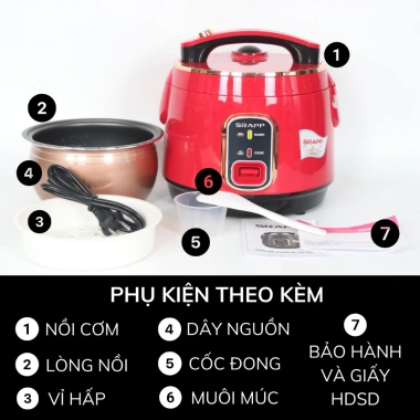Nồi cơm điện SRAPP 1.8L 700W nấu nhanh, chống dính 3 lớp dày dặn, 399.000 VNĐ