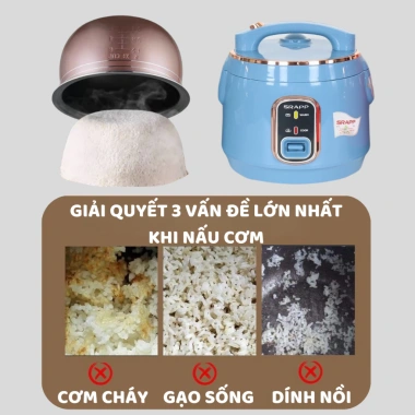 Nồi cơm điện SRAPP 1.8L 700W nấu nhanh, chống dính 3 lớp dày dặn, 399.000 VNĐ