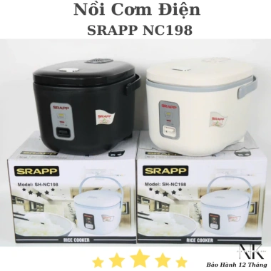 Nồi Cơm Điện SRAPP 1,8L Chính Hãng - Nấu Nhanh, Cơm Ngon, Bảo Hành 12 Tháng, 535k