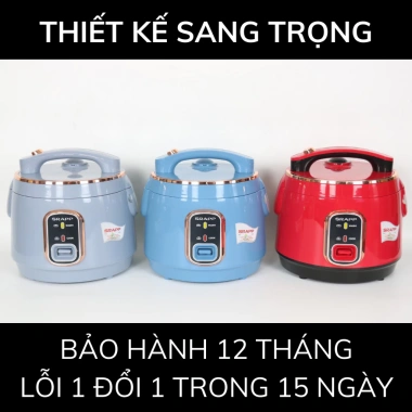 Nồi Cơm Điện SRAPP Chống Dính 1L-1.8L kèm Vỉ Hấp - Nấu Ngon 3-6 Người, Giá 330k
