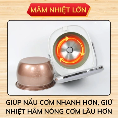 Nồi cơm điện SRAPP SH-NC198 1,8L, lòng nồi 3 lớp chống dính, bảo hành chính hãng - Giá chỉ 829.000₫ 5 Nồi cơm điện SRAPP SH-NC198 1,8L, lòng nồi 3 lớp chống dính, bảo hành chính hãng - Giá chỉ 829.000₫ 5