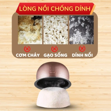 Nồi cơm điện SRAPP SH-NC198 1,8L, lòng nồi 3 lớp chống dính, bảo hành chính hãng - Giá chỉ 829.000₫