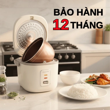 Nồi cơm điện SRAPP SH-NC198 1,8L, lòng nồi 3 lớp chống dính, bảo hành chính hãng - Giá chỉ 829.000₫