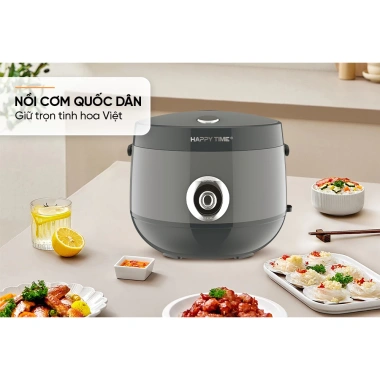 Nồi Cơm Điện Sunhouse 1.8L HTD8.521GR/HTD8.521V/HTD8.522G - Happy Time, Bảo Hành 12 Tháng, Giá 595k
