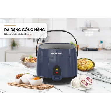 Nồi cơm điện Sunhouse 1.8L SHD8.611N/SHD8.611R - Tiết kiệm năng lượng, hẹn giờ nhanh, dung lượng lớn, giá 720.000đ