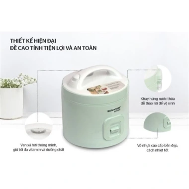 Nồi cơm điện Sunhouse 1.8L SHD8.665 – Giá chỉ 889.000₫, tiết kiệm năng lượng, đa chức năng 3
