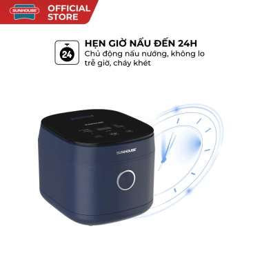 Nồi cơm điện Sunhouse 1.8L SHD8.916 Fuzzy Logic 8 chức năng, hẹn giờ 24h, lòng nồi dày 2mm - 1.72tr