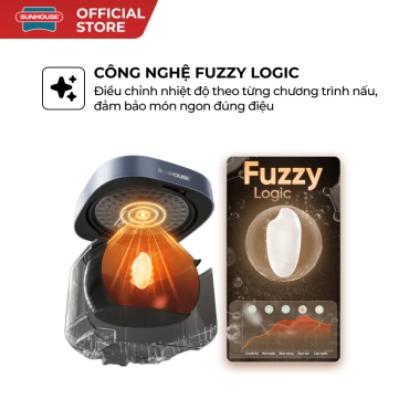 Nồi cơm điện Sunhouse 1.8L SHD8.916 Fuzzy Logic 8 chức năng, hẹn giờ 24h, lòng nồi dày 2mm - 1.72tr