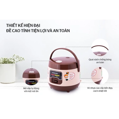 Nồi Cơm Điện SUNHOUSE 1L SHD8.208C - Tiết Kiệm Năng Lượng, Nấu Nhanh, Giá 670.000₫