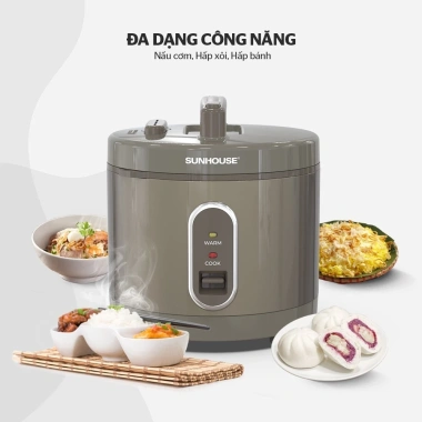 Nồi Cơm Điện SUNHOUSE 3L SHD8.308 SHD8.309 - Lòng Nồi 1.7mm, Công Nghệ Nấu 3D, Bảo Hành 12 Tháng, Giá 1.039.000 VND