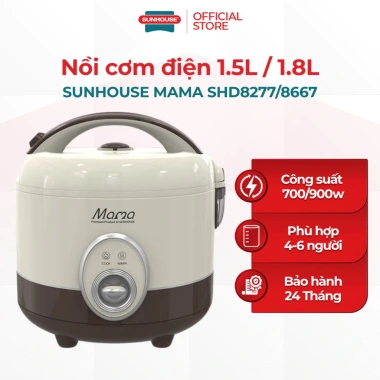 Nồi Cơm Điện SUNHOUSE MAMA 1.5L/1.8L SHD8.277 SHD8.667 - Bảo Hành 24 Tháng Giá 889.000₫