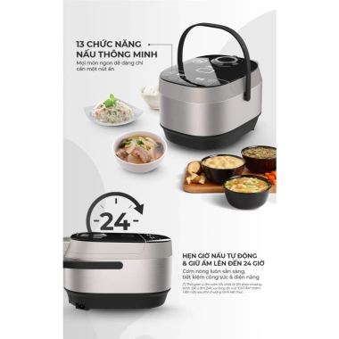 Nồi Cơm Điện SUNHOUSE MAMA SHD8.959 1.8L Cao Tần, Công Nghệ IH Từ Trường, Bảo Hành 24 Tháng - Giá 1.939.000 VNĐ