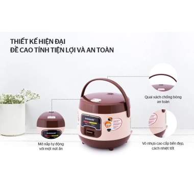Nồi Cơm Điện Sunhouse SHD8.208C 1L 400W Chống Dính Whitford BH 1 Năm 650.000₫