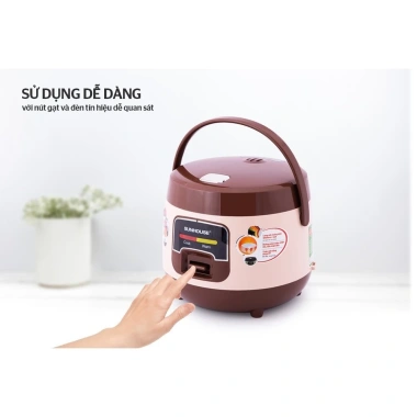 Nồi Cơm Điện Sunhouse SHD8.208C 1L 400W Chống Dính Whitford BH 1 Năm 650.000₫