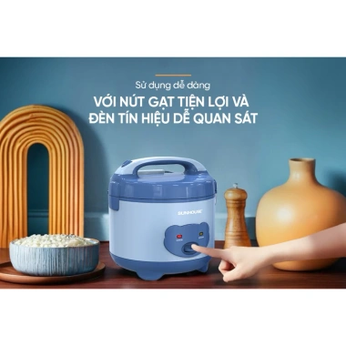 Nồi Cơm Điện Sunhouse SHD8.214 1.2L 2-4 Người 500W Bảo Hành 12 Tháng Giá 479.000₫