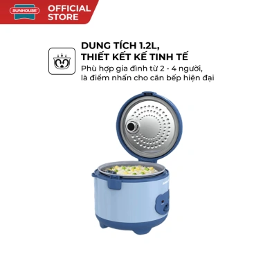 Nồi Cơm Điện Sunhouse SHD8.214 1.2L 500W - Dùng cho 2-3 người, Nút Gạt tiện lợi, Chống dính kép, Giá 530.000đ 3 Nồi Cơm Điện Sunhouse SHD8.214 1.2L 500W - Dùng cho 2-3 người, Nút Gạt tiện lợi, Chống dính kép, Giá 530.000đ 3