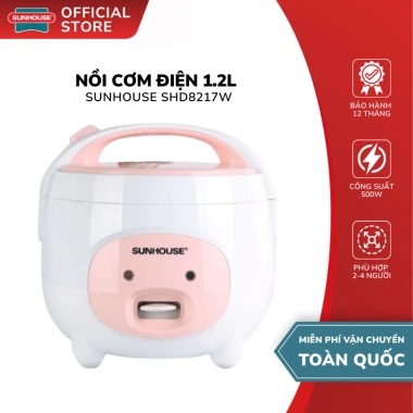 Nồi Cơm Điện Sunhouse SHD8.217W 1.2L 500W Chống Dính Whitford Bảo Hành 12 Tháng Giá 639.000 VND
