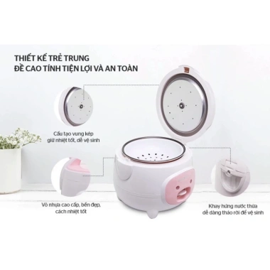 Nồi cơm điện SUNHOUSE SHD8.217W 1.2L Việt Nam - Bảo hành 12 tháng, giá 649.000đ