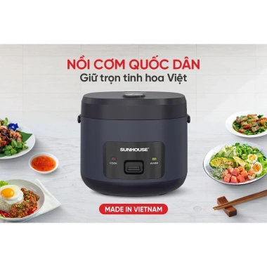 Nồi Cơm Điện Sunhouse SHD8.219 1.2L 500W - Lòng Nồi Dày Chống Dính, Bảo Hành 12 Tháng, Giá Ưu Đãi 779.000₫ 2