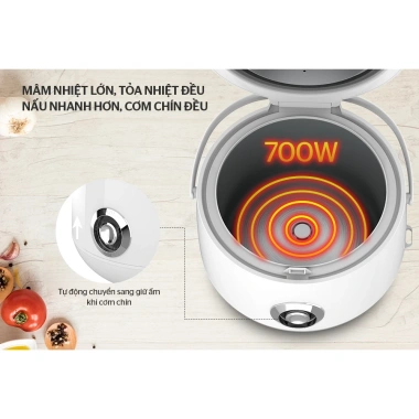 Nồi Cơm Điện Sunhouse SHD8.606 1.8L 700W - Giá Ưu Đãi 759.000, Bảo Hành 12 Tháng 3 Nồi Cơm Điện Sunhouse SHD8.606 1.8L 700W - Giá Ưu Đãi 759.000, Bảo Hành 12 Tháng 3