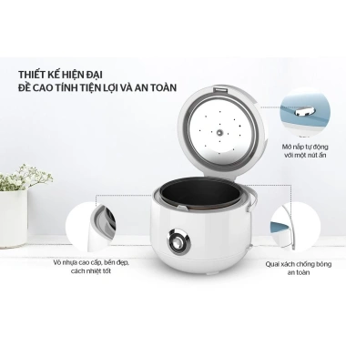 Nồi Cơm Điện Sunhouse SHD8.606 1.8L 700W - Giá Ưu Đãi 759.000, Bảo Hành 12 Tháng