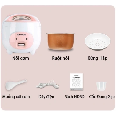 Nồi cơm điện Sunhouse SHD8.606 chính hãng - Đa chế độ nấu, giảm còn 587.400₫ 6 Nồi cơm điện Sunhouse SHD8.606 chính hãng - Đa chế độ nấu, giảm còn 587.400₫ 6