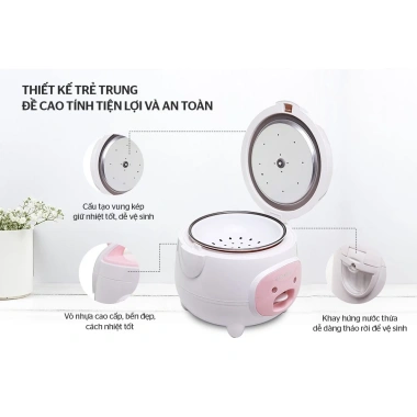 Nồi Cơm Điện Sunhouse SHD8.607W 1.8L Chính Hãng - Bảo Hành Toàn Quốc 12 Tháng