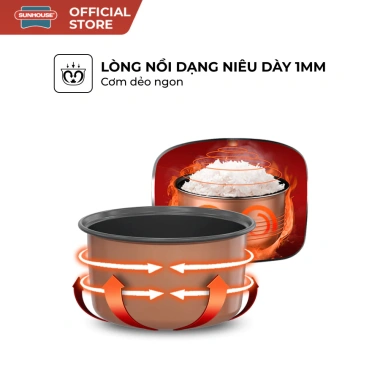 Nôi Cơm Điện Sunhouse SHD8.611 1.8L Hàng Chính Hãng Nắp Gài Quai Xách Giá 803.000 JoyMall
