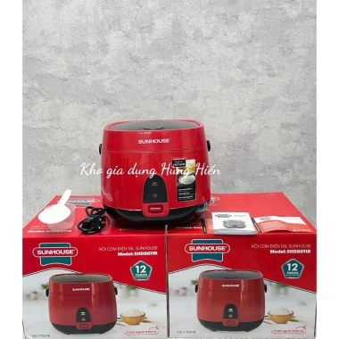 Nồi Cơm Điện Sunhouse SHD8.611R 1.8L 700W - Hàng Chính Hãng, Bảo Hành 12 Tháng, Giá Ưu Đãi 634.907đ