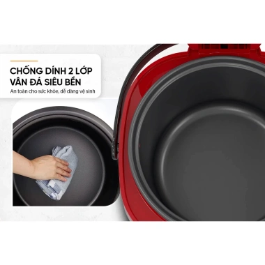 Nồi cơm điện SUNHOUSE SHD8.611R 1.8L 700W - Sản xuất Việt Nam, Giá giảm 670.000₫ 3 Nồi cơm điện SUNHOUSE SHD8.611R 1.8L 700W - Sản xuất Việt Nam, Giá giảm 670.000₫ 3
