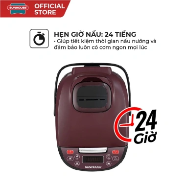 Nồi cơm điện Sunhouse SHD8.909 1.8L 700W - 6 chế độ, giữ ấm 12h, phục vụ 4‑6 người, giảm 20%