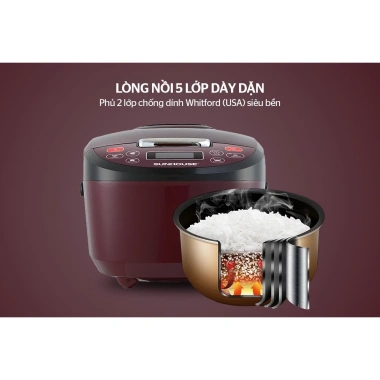 Nồi Cơm Điện Thông Minh 1.8L SHD8.909 - 6 Chế Độ, Đủ Cho 4-6 Người, Giá Ưu Đãi 928k