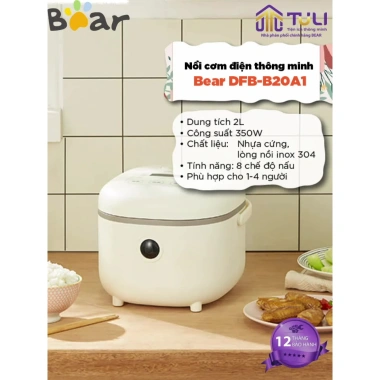 Nồi Cơm Điện Thông Minh Bearr 2L - Tiết kiệm năng lượng, nấu nhanh, giá 999k