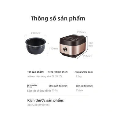 Nồi cơm điện thông minh Oudison mini 1-4 người, 5 chức năng đa năng, tự động - Giá ưu đãi 255.500₫ 8 Nồi cơm điện thông minh Oudison mini 1-4 người, 5 chức năng đa năng, tự động - Giá ưu đãi 255.500₫ 8