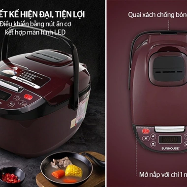 Nồi Cơm Điện Tủ 1.8L SUNHOUSE SHD8.909 - Bảo Hành 12 Tháng Chính Hãng Giá Ưu Đãi 569k