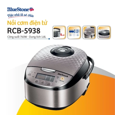 Nồi Cơm Điện Tử BlueStone RCB-5.938 1.8L 760W Bảo Hành Chính Hãng, Giá 1,289,000₫ 2 Nồi Cơm Điện Tử BlueStone RCB-5.938 1.8L 760W Bảo Hành Chính Hãng, Giá 1,289,000₫ 2