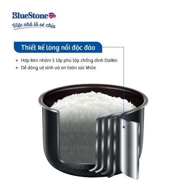 Nồi Cơm Điện Tử BlueStone RCB-5.938 1.8L 760W Bảo Hành Chính Hãng, Giá 1,289,000₫