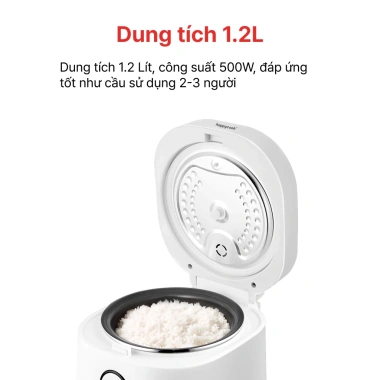 Nồi cơm điện tử HAPPYCOOK 1.2L HDC-WNB120W - Giá 846.600đ, tiết kiệm năng lượng