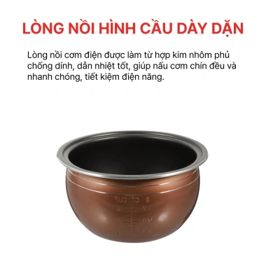 Nồi cơm điện tử HAPPYCOOK 1.2L HDC-WNB120W - Giá 846.600đ, tiết kiệm năng lượng