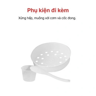 Nồi cơm điện tử HAPPYCOOK 1.2L HDC-WNB120W - Giá 846.600đ, tiết kiệm năng lượng