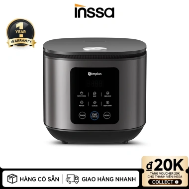 Nồi cơm điện tử Inssa Simplus 4L DFBA008 hẹn giờ 24h, bảo hành 1 năm, giá 1.199.000₫