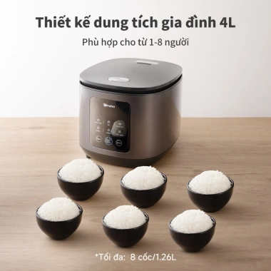 Nồi cơm điện tử Inssa Simplus 4L DFBA008 hẹn giờ 24h, bảo hành 1 năm, giá 1.199.000₫