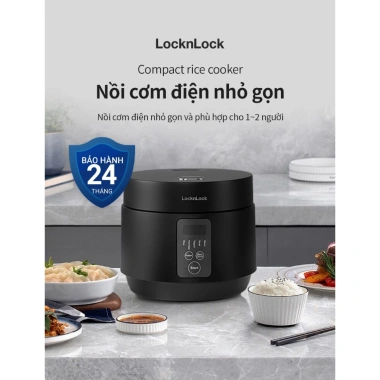 Nồi cơm điện tử LocknLock 1.2L EJR346BLK - 5 chế độ, hàng chính hãng, giá 1,287,000₫
