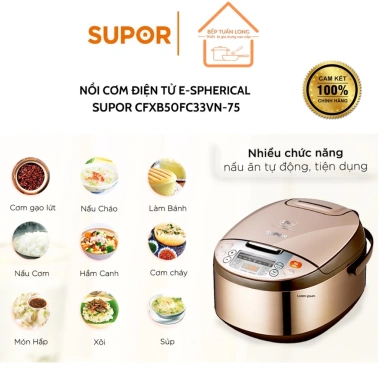 Nồi Cơm Điện Tử Lòng Niêu SUPOR CFXB50FC33VN 1,8L 750W Chính Hãng Bảo Hành 12 Tháng Giá Ưu Đãi 1.225.000 VND 5