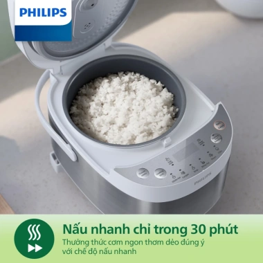 Nồi cơm điện tử mini Philips HD3.170/66 600W cho 1-2 người - Giá 899.000, hàng chính hãng