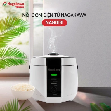 Nồi Cơm Điện Tử NAGAKAWA NAG131 1.2L 500W 3 chức năng bảo hành 1 năm giá 794.000 VND