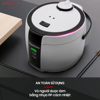 Nồi Cơm Điện Tử NAGAKAWA NAG131 1.2L 500W 3 chức năng bảo hành 1 năm giá 794.000 VND