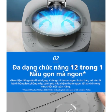 Nồi cơm điện tử Philips 1.8 lít HD4.814/31 HD4.719/32 - Hàng chính hãng, Giá 1.65 triệu